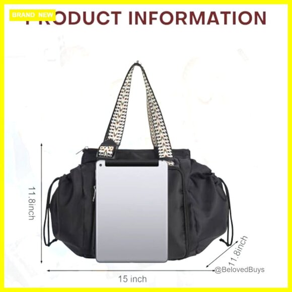Large Capacity Nylon Tote Backpack with 15 Pockets for Travel Work Gym main image 5